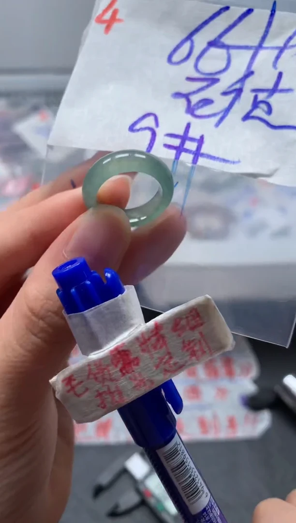 未镶嵌定制翡翠戒圈9#76毛货需精细抛光