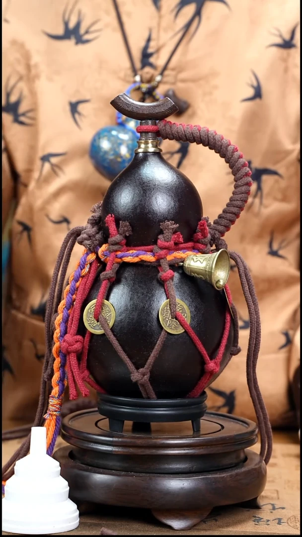 XS096网兜款大漆酒葫芦（现货现发）