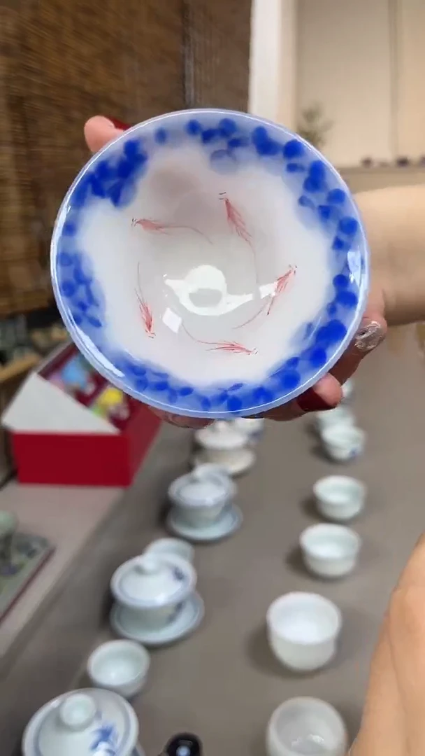 景德镇高温瓷五福临门