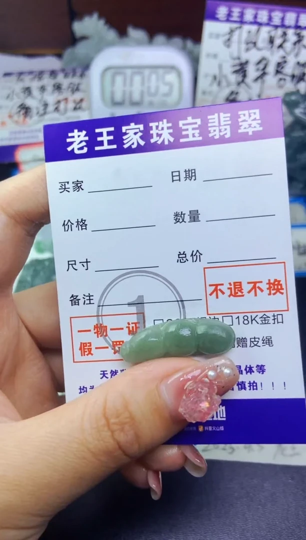 翡翠未镶嵌颈饰四季豆