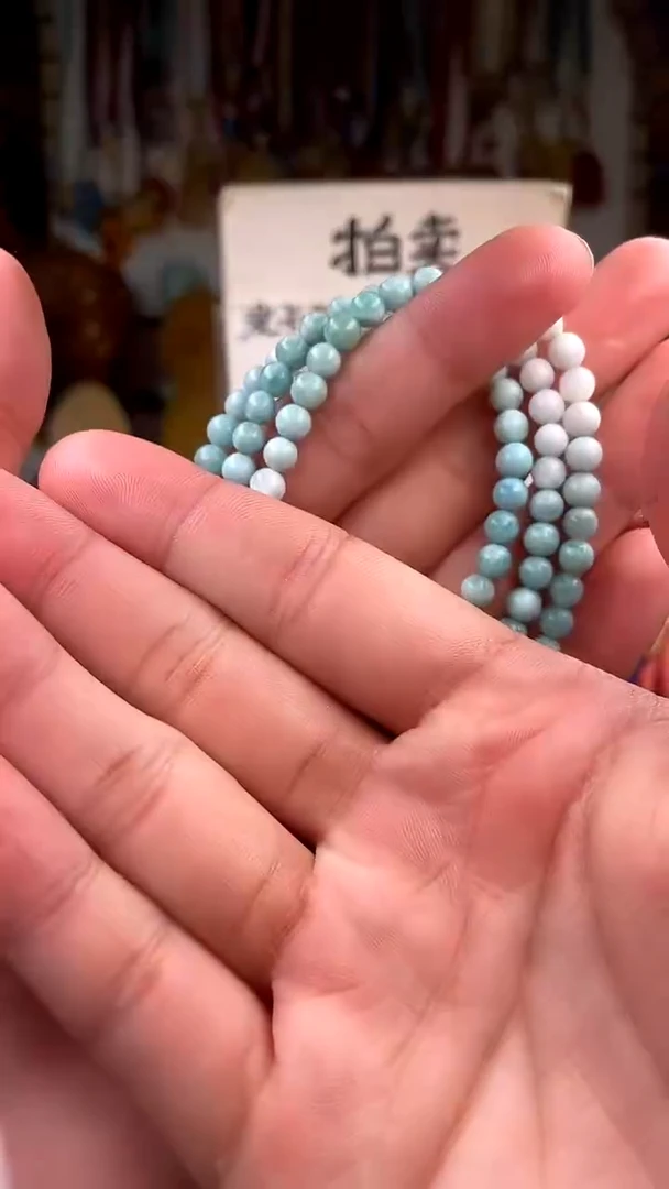未镶嵌针钠钙石（海纹石）手链(一物一件)162284