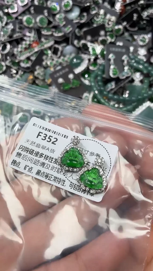 翡翠未镶嵌颈饰F352多样性发其一