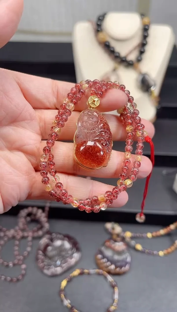 颈饰18K金镶嵌水晶【百晶灵儿】定制款