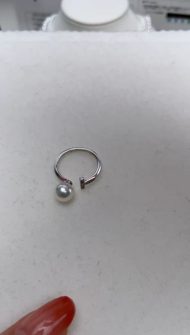 【闪购商品】海水珍珠戒指银S925镶嵌戒指