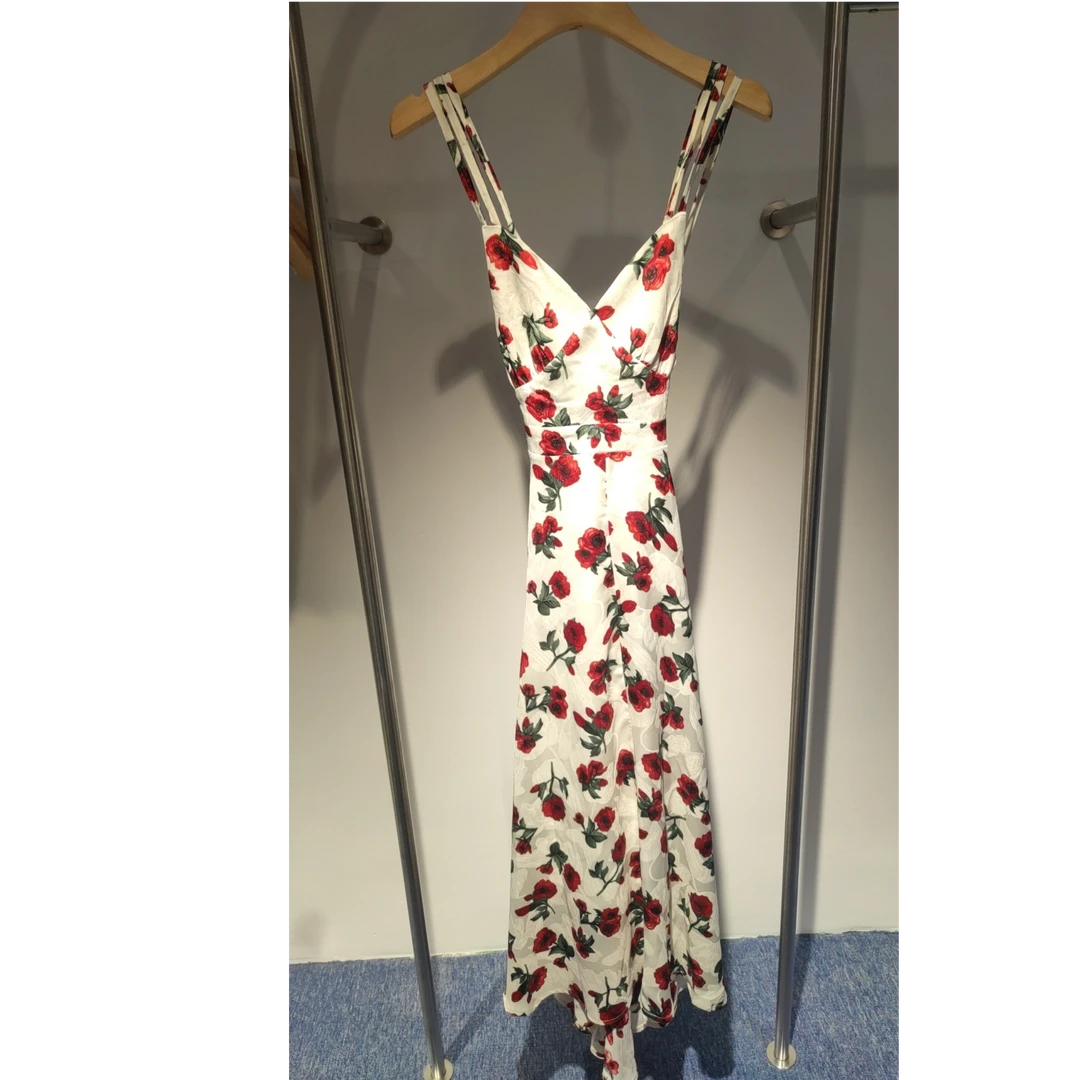 YL422524碎花夏季连衣裙女夏新款法式吊带裙长裙子