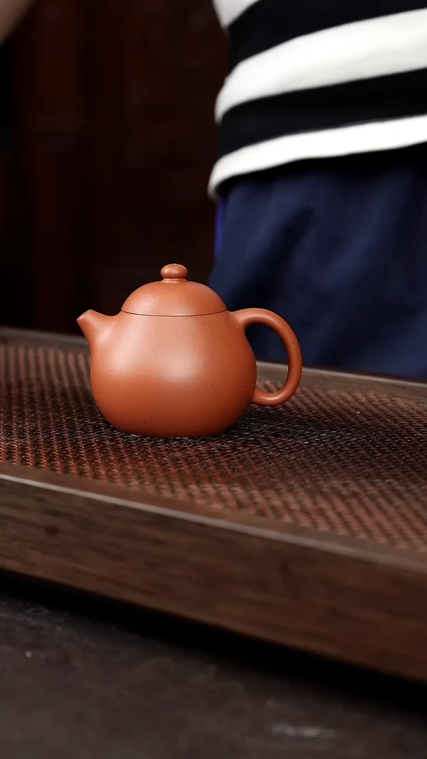 茶壶紫砂大红泥龙蛋