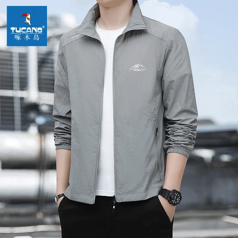 啄木鸟夏季冰丝防晒衣男士薄款轻透气防紫外线钓鱼户外骑行服外套