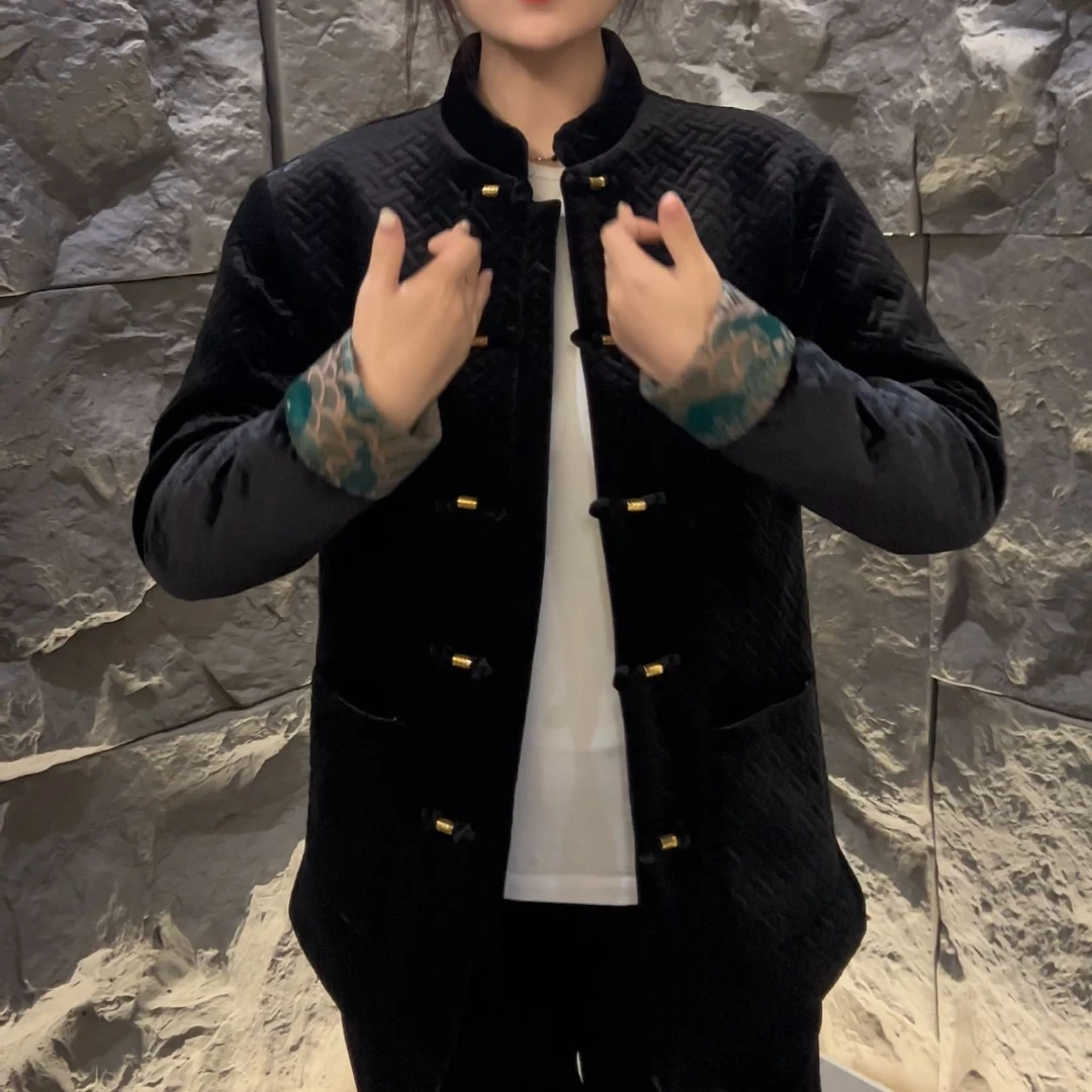 【黑水路专属】25500男士新款时尚休闲唐装棉外套