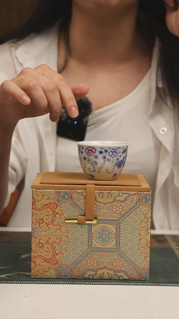 景德镇高温瓷万花缸杯