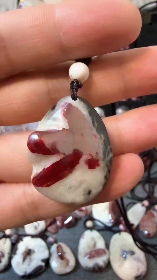 【闪购商品】天然辰砂大晶砂随行吊坠1