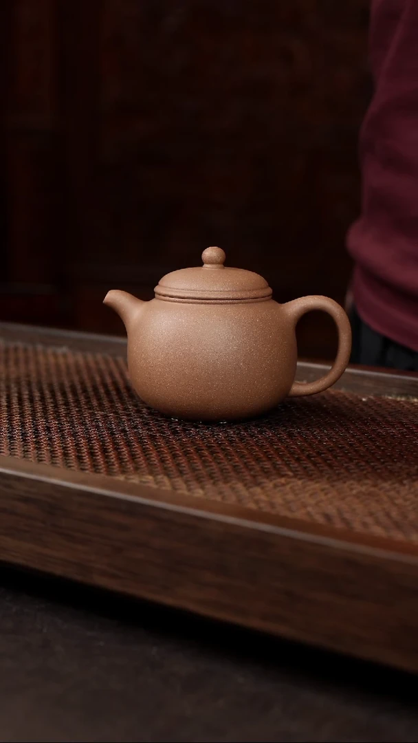茶壶紫砂芝麻绿匏尊 大