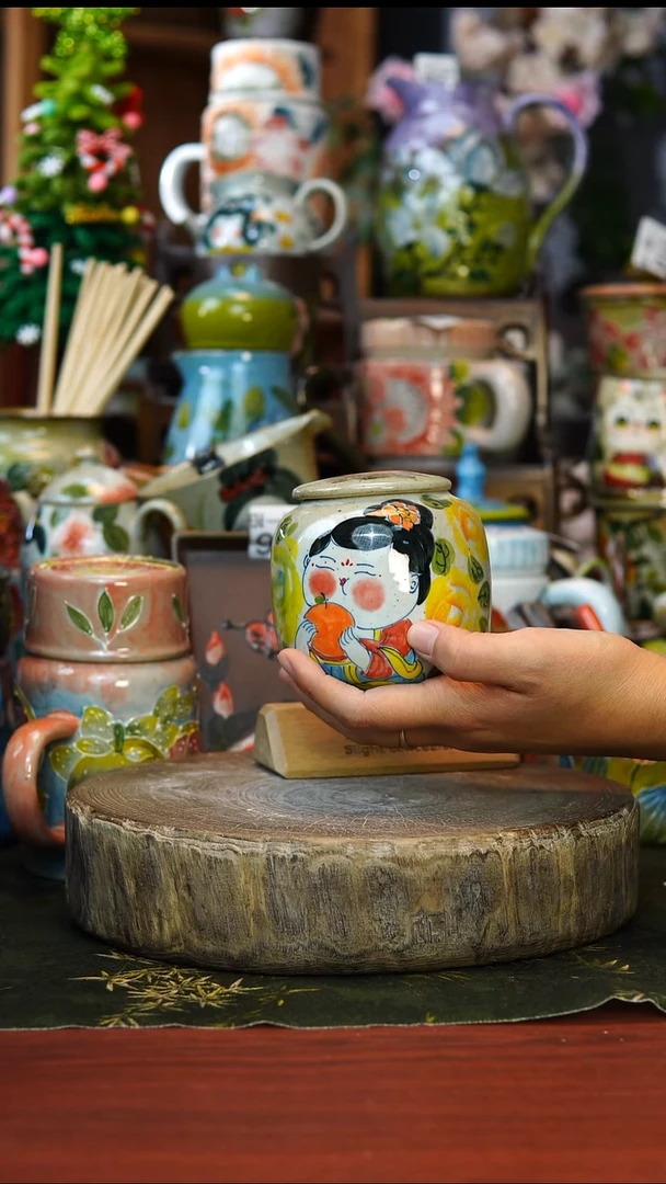 花瓶/杯子/碗176微瑕景德镇手工高温釉下彩