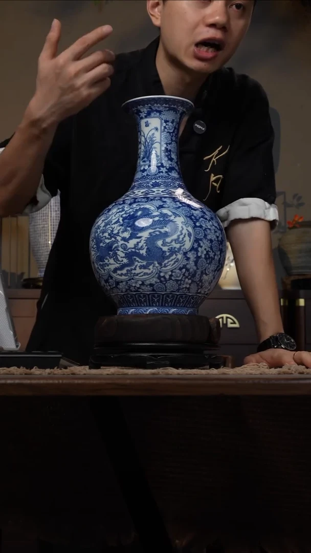 摆件WN问泥景德镇陶瓷花瓶摆件