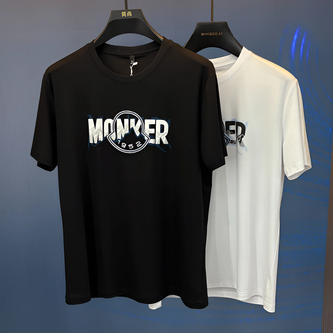 2025双纱精梳棉短袖T恤男士宽松新款夏季潮牌宽松轻奢舒适体恤
