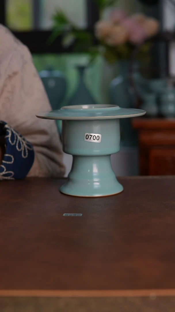 摆件0700天青釉行香炉14cm全品