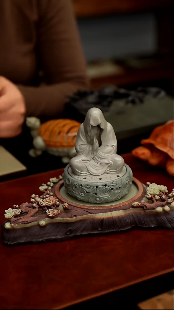 松花石无相佛香炉