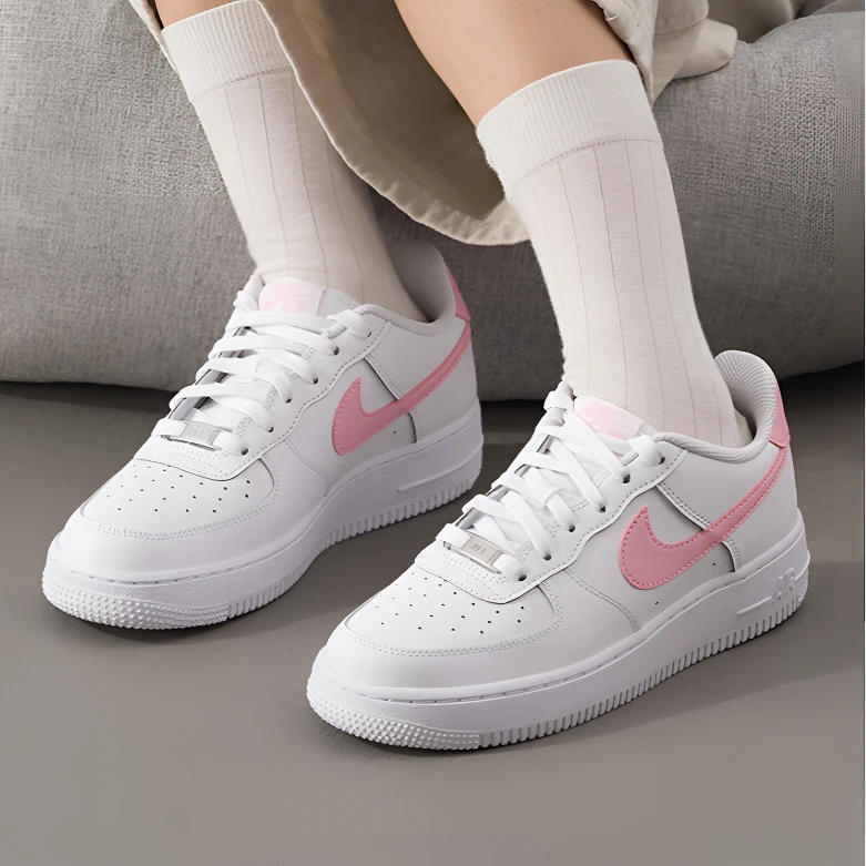 NIKE/耐克Air Force 1 GS潮流粉色小白鞋空军一号运动鞋CT3839115