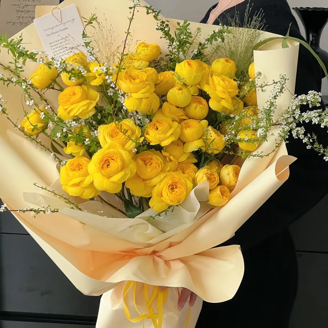 （高品质玫瑰）金色潮流玫瑰云南基地直发生活鲜花
