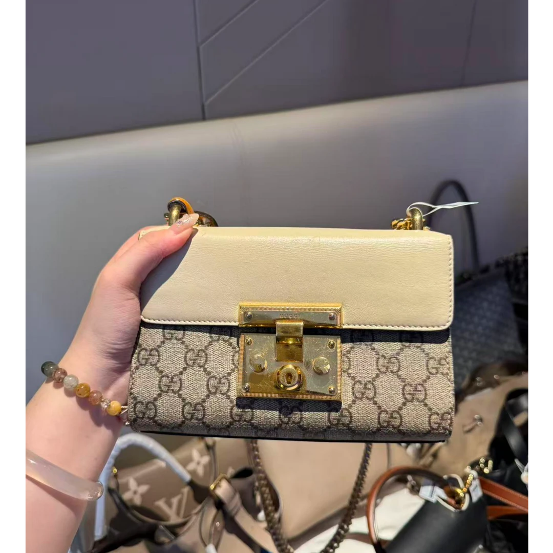 99新 GUCCI/古驰 padlock小号白色/亲妈寄卖/214654