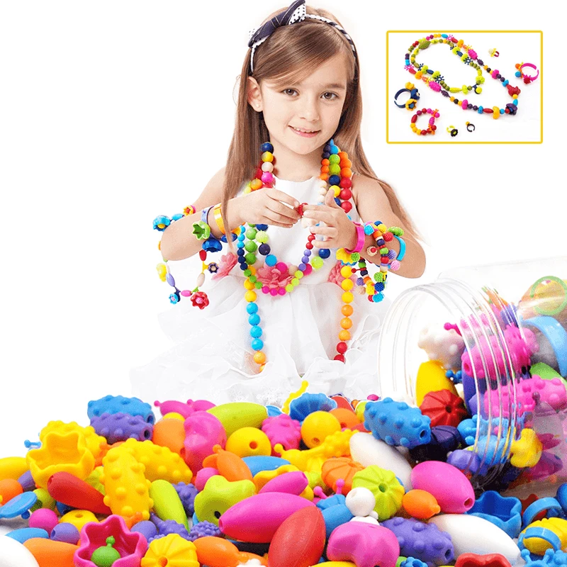 儿童串珠玩具百变波普无绳串珠宝宝益智启蒙男女孩手工DIY玩具