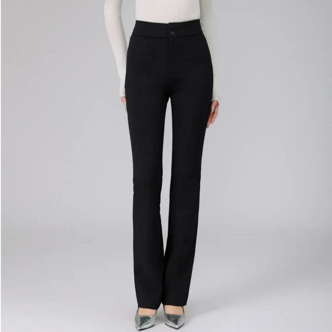 AMASS/阿玛施新款爆款四季款高腰洋气显瘦百搭修身微喇裤510060