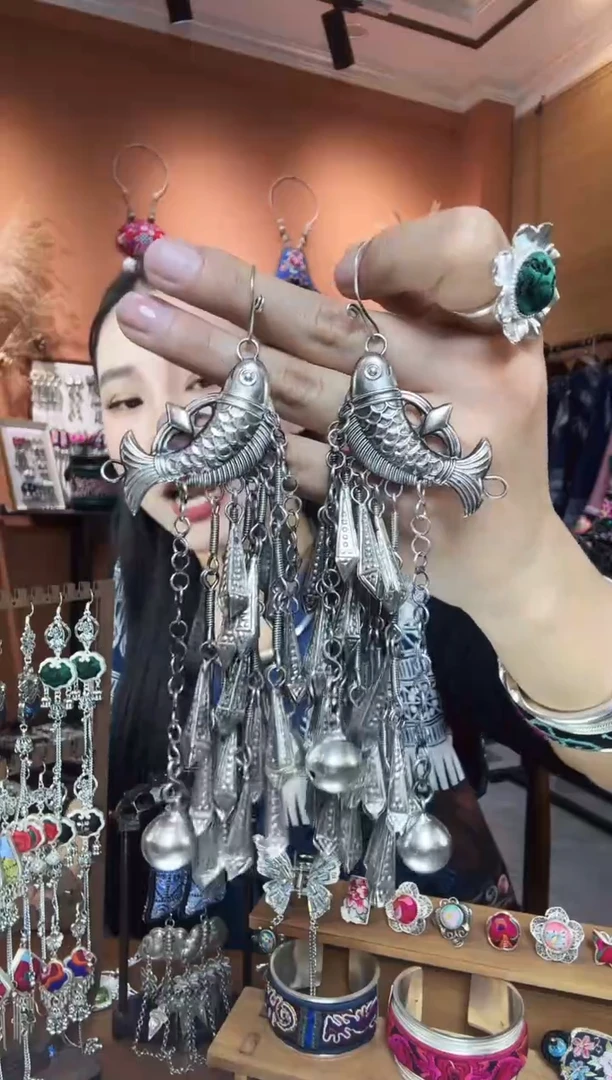 刺绣纯手工民族风耳环