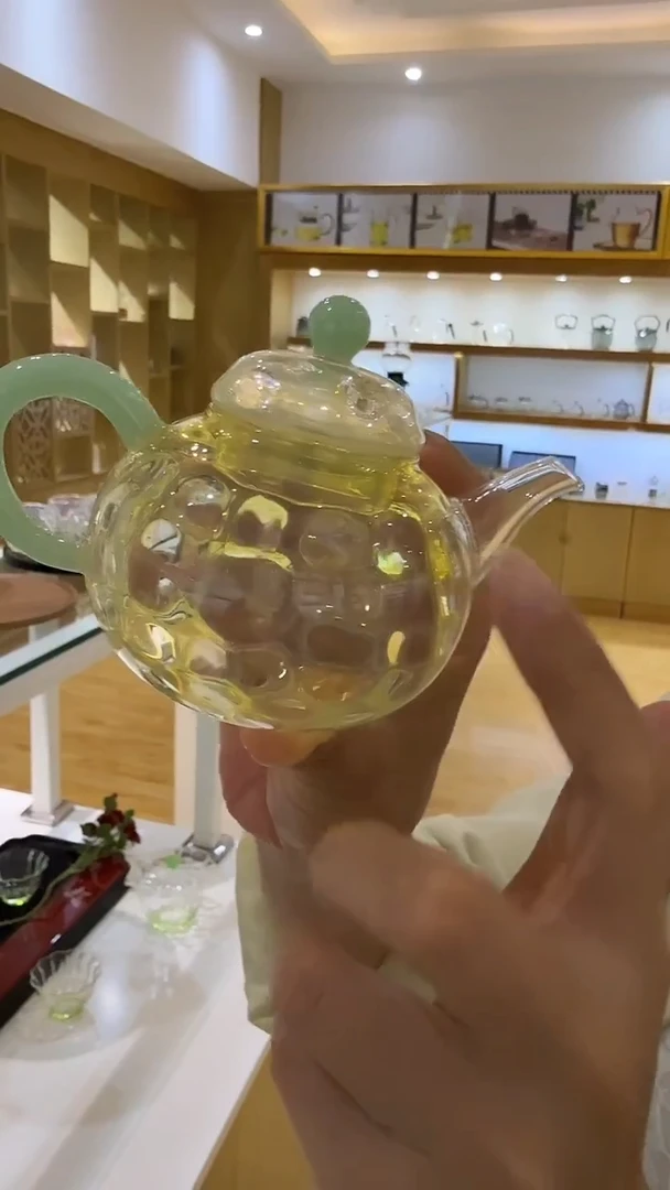 玉见熏银玲珑泡茶壶