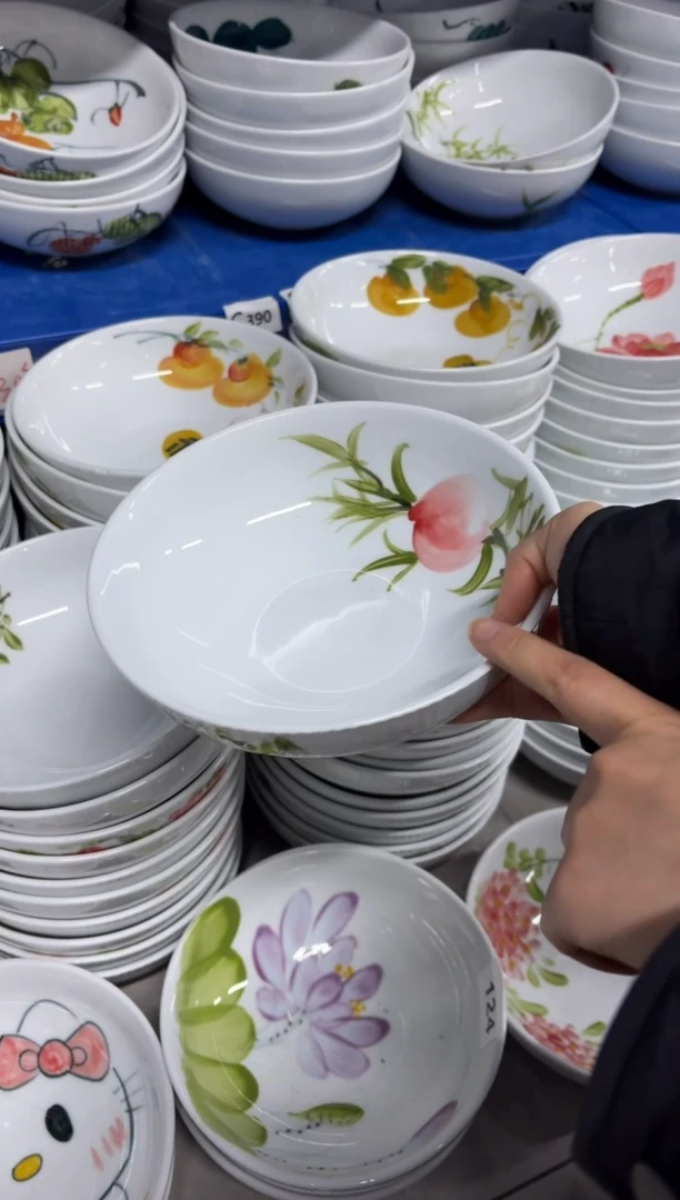 景德镇高温陶瓷食品级手绘釉中彩-大胖碗