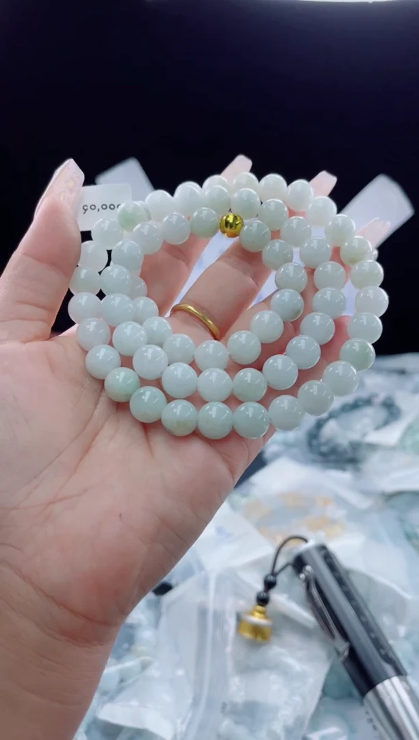 未镶嵌定制翡翠珠串
