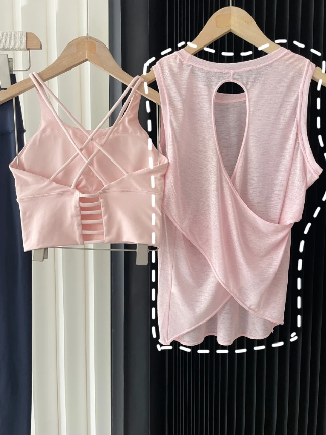 镂空交叉美背瑜伽服圆领运动瑜伽罩衫长袖上衣699