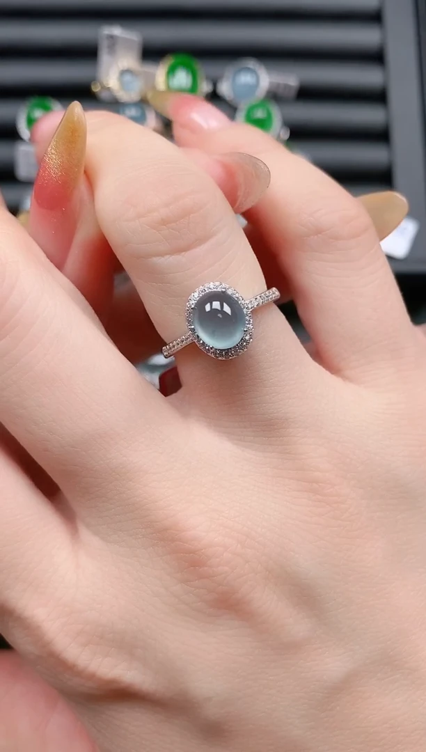 银S925镶嵌戒指翡翠1111