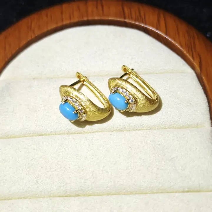 美松石耳饰 美松石耳饰