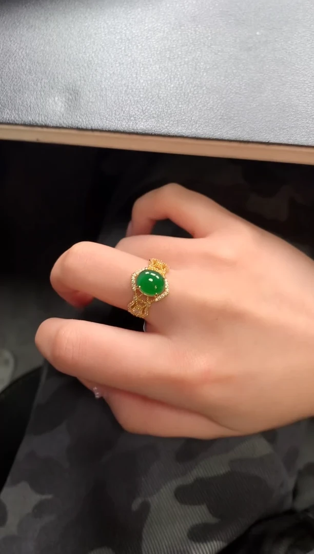 【闪购商品】翡翠戒指银S925镶嵌531541