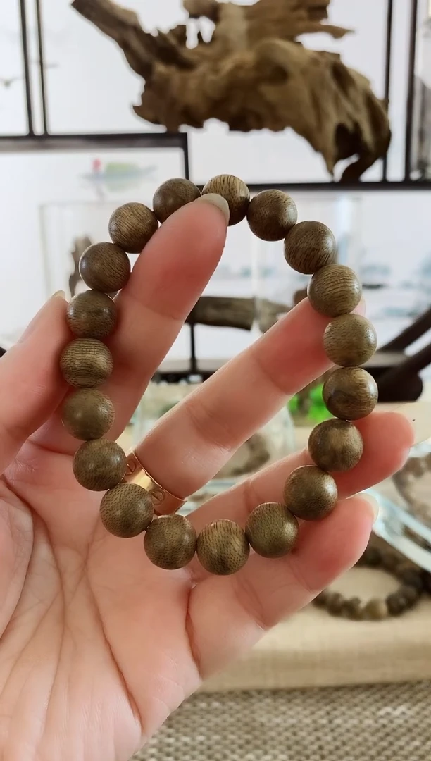 沉香手串正区越南万野老料11MM单圈