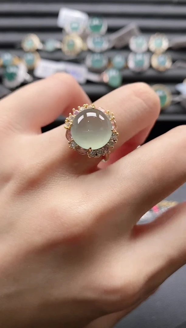 【闪购商品】翡翠戒指银S925镶嵌1111