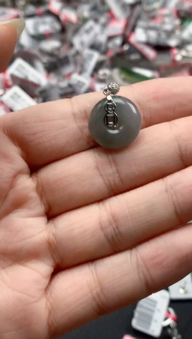 银S925镶嵌戒指翡翠天然A货缅甸翡翠