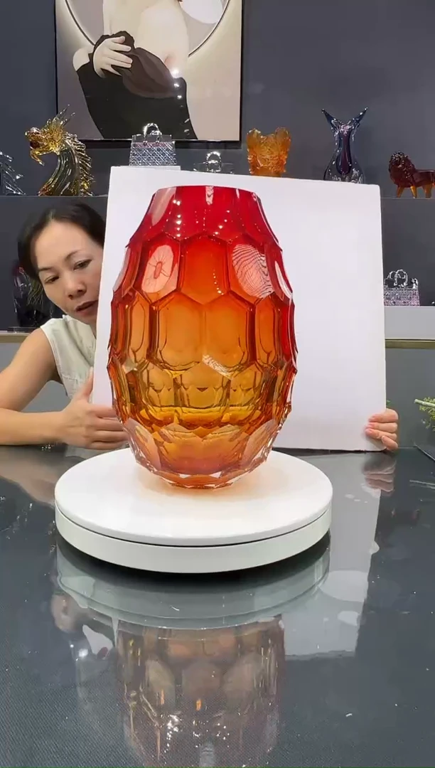 琉璃水晶琉璃花瓶1个