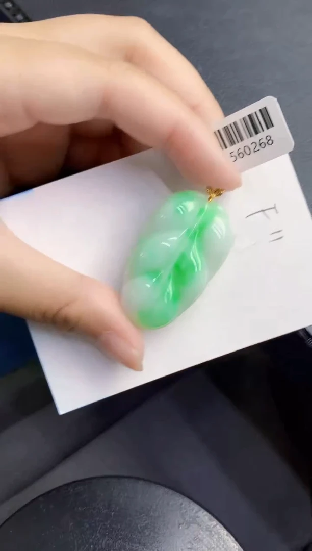 翡翠18K金镶嵌颈饰000000000