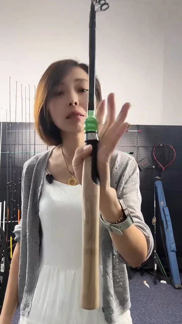 碳素（瑕疵杆没有售后 介意勿拍）软木绿色小海杆1.8米直柄