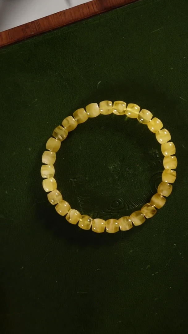 手链蜜蜡未镶嵌蜜蜡飘花桶珠手串7x7MM