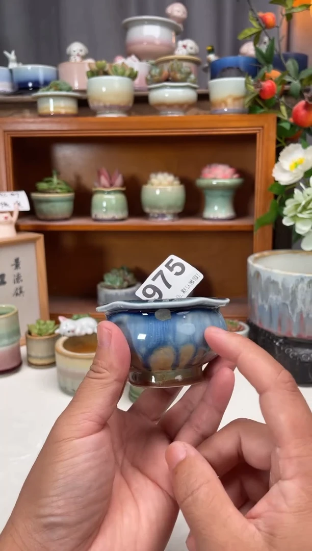 瓷片975知木小芳花盆