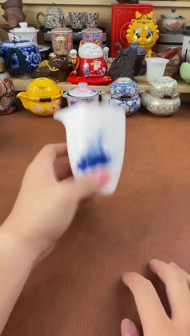 陶瓷茶具摆件旅行套组
