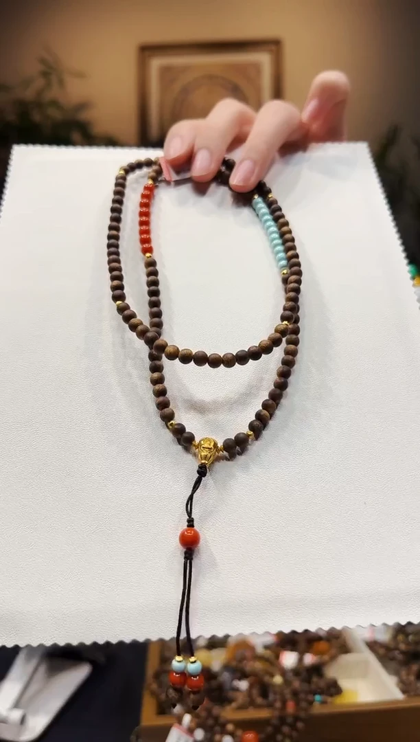 颈饰未镶嵌南红玛瑙108