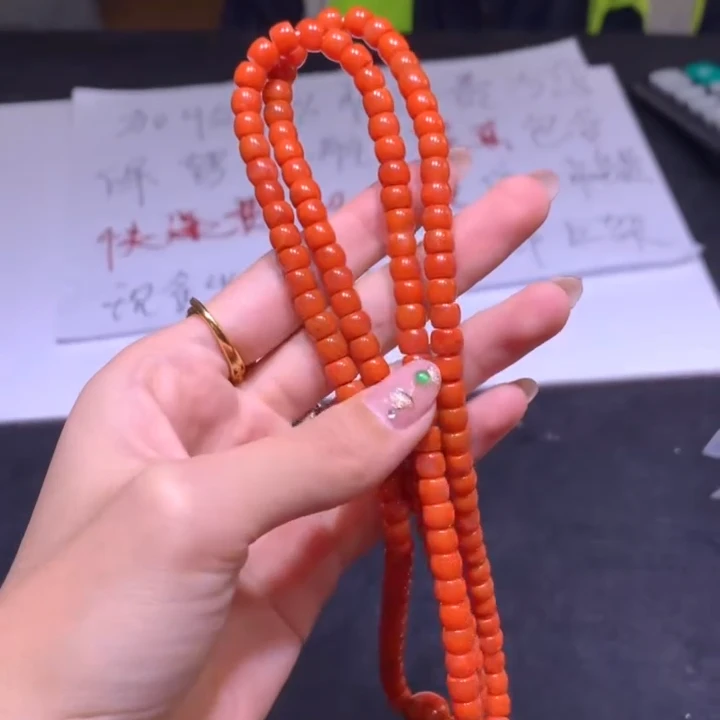 【逍遥】南红玛瑙直切珠项链*ZXS/10/多样性发/1件