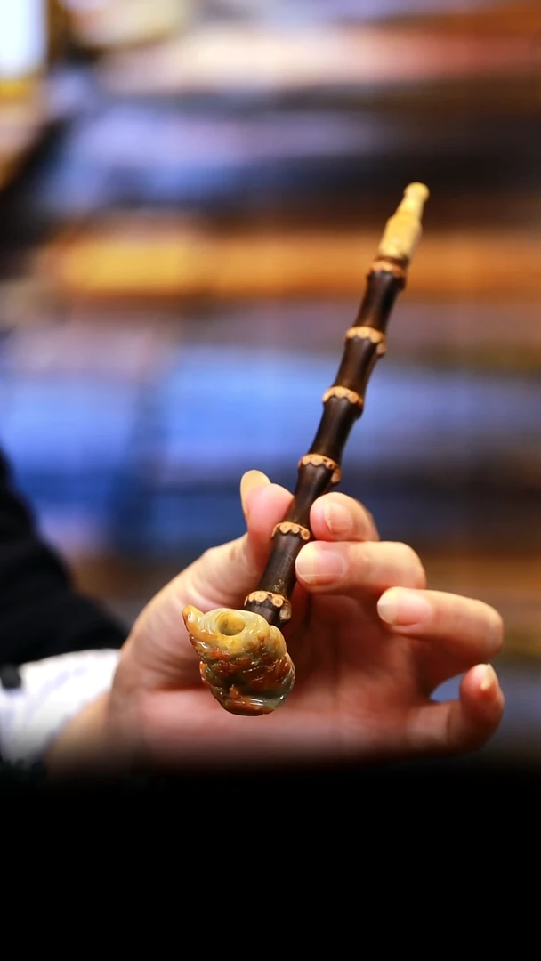 未镶嵌摆件翡翠烟杆