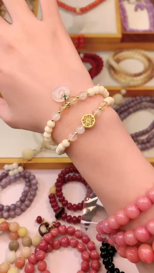 手串白玉菩提孤品