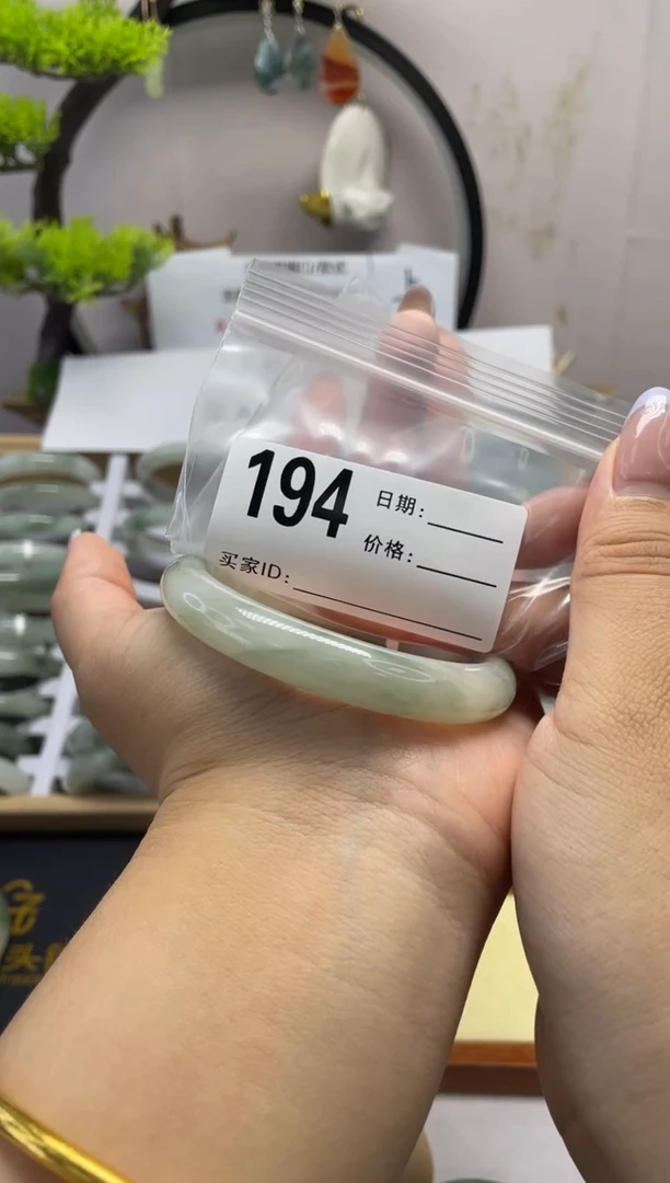 石英质玉（天山翠）手镯未镶嵌194