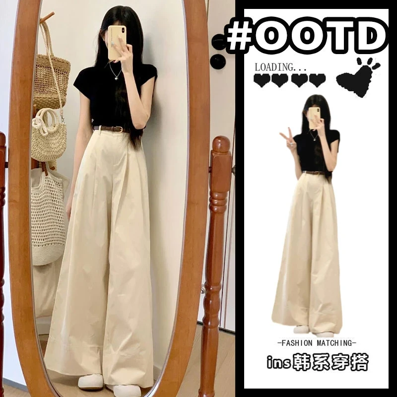 夏装搭配一整套时尚松弛感慵懒风穿搭酷飒拽姐茶里茶气两件套装女