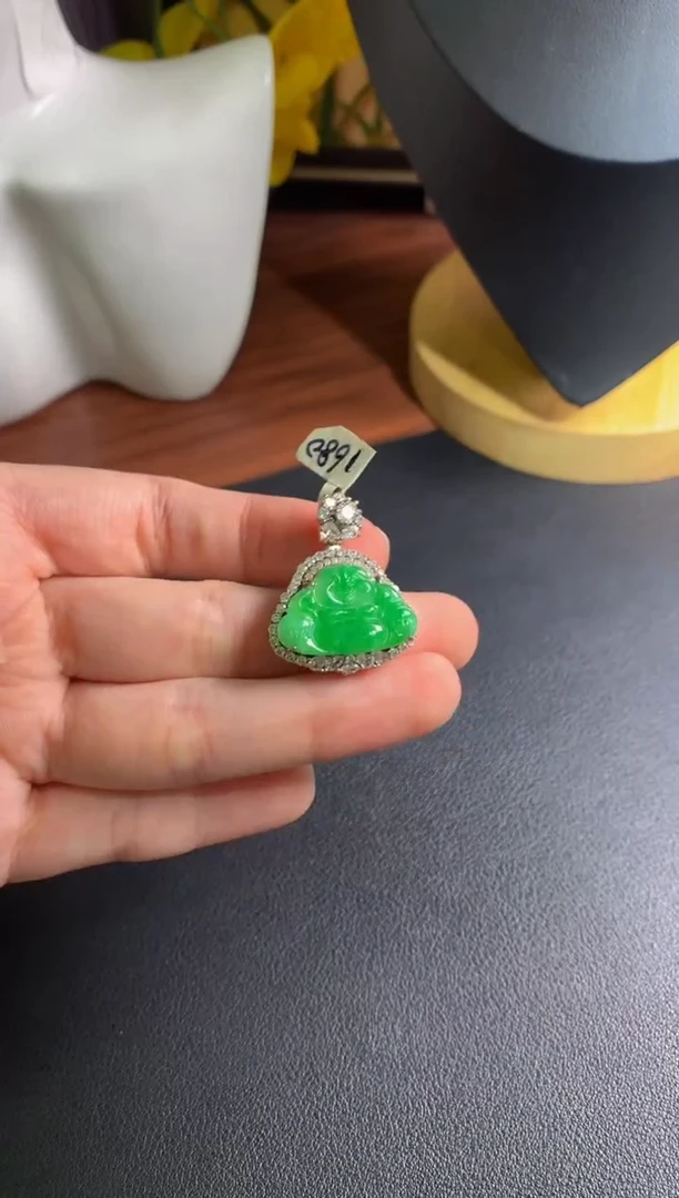 颈饰银S925镶嵌翡翠翡翠