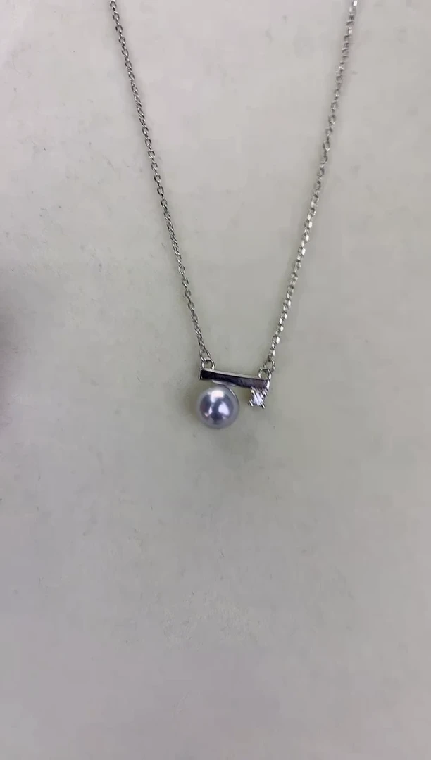 银S925镶嵌DA海水珍珠 GD086 套链